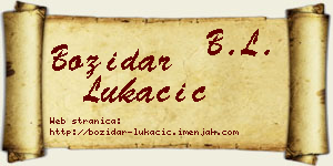 Božidar Lukačić vizit kartica